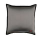 Flat Border Piping Polyester Cushion Cover | 16 Inch x 16 Inch | Grey & Black