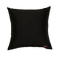 Embroidered Golden Motif | Pitch Black Cushion Cover | Standard 16 Inch x 16 Inch | Durable Polyester Fabric