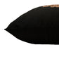 Embroidered Golden Motif | Pitch Black Cushion Cover | Standard 16 Inch x 16 Inch | Durable Polyester Fabric