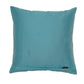 Embroidered Black Motif | Aquatic Blue Cushion Cover | Standard 16 Inch x 16 Inch | Durable Polyester Fabric