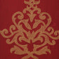 Embroidered Golden Motif | Classy Red Cushion Cover | Standard 16 Inch x 16 Inch | Durable Polyester Fabric