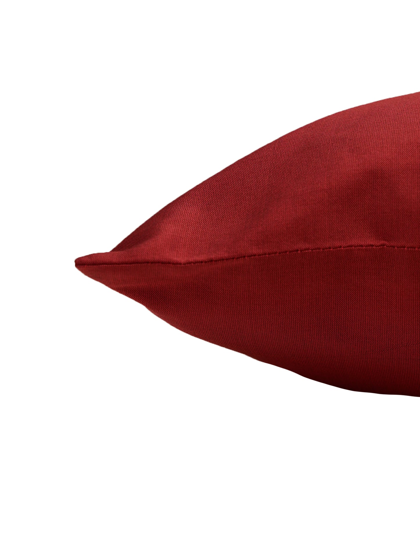 Embroidered Golden Motif | Classy Red Cushion Cover | Standard 16 Inch x 16 Inch | Durable Polyester Fabric