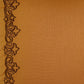Embroidered Brown Motif | 18 Karat Golden Cushion Cover | Standard 16 Inch x 16 Inch | Durable Polyester Fabric