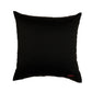 Embroidered Silver Motif | Pitch Black Cushion Cover | Standard 16 Inch x 16 Inch | Durable Polyester Fabric