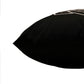 Embroidered Silver Motif | Pitch Black Cushion Cover | Standard 16 Inch x 16 Inch | Durable Polyester Fabric
