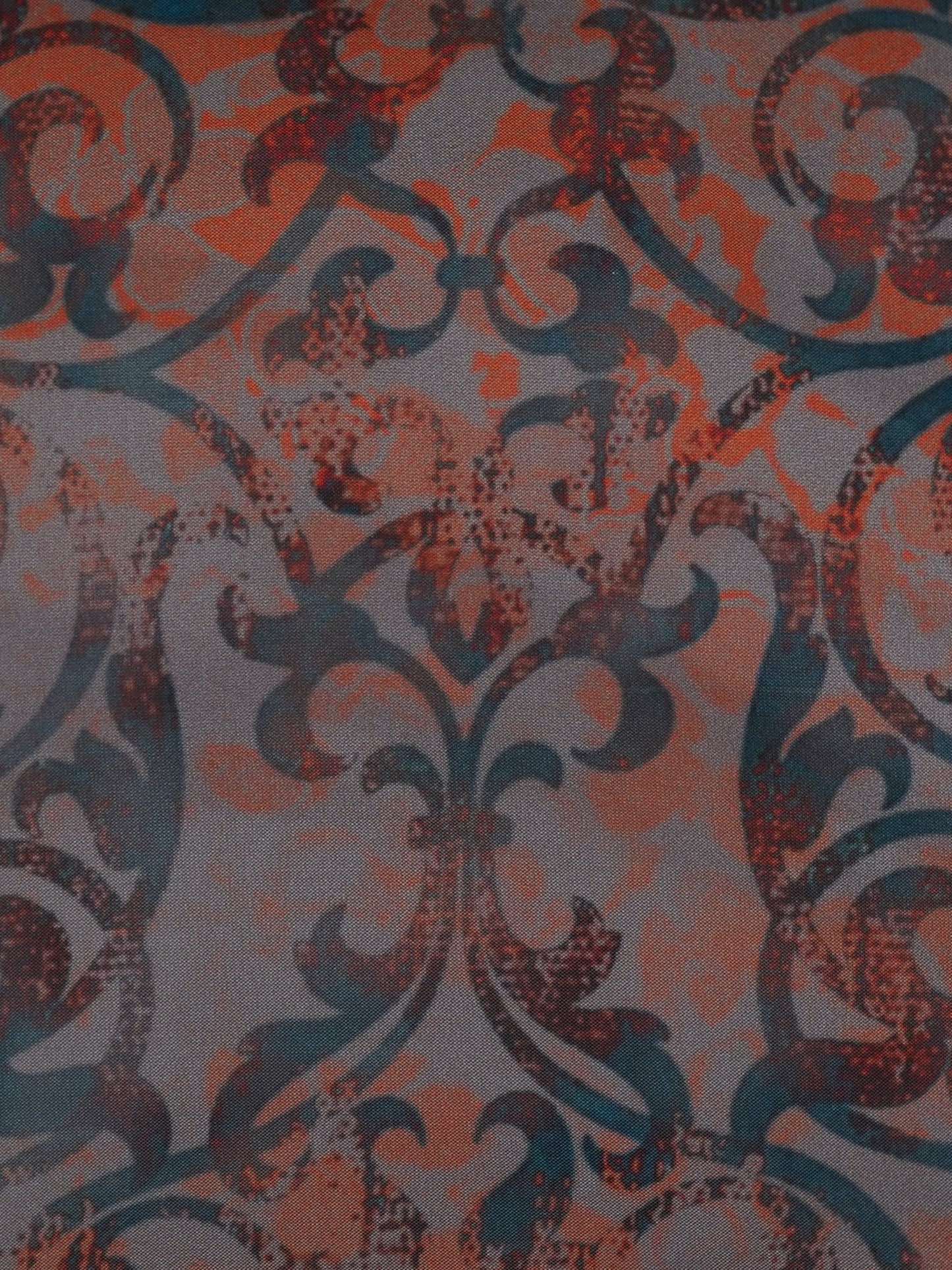 Cushion Cover Poly Canvas Modern Damask Multi - 16" X 16"