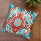 Cushion Covers Set Of 3 Polycanvas Printed Watercolor Ikat 2 Multi- 16" X 16"