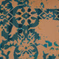 Cushion Cover Polycanvas Ocher Blue Contemporary Ocher Blue - 16" X 16"