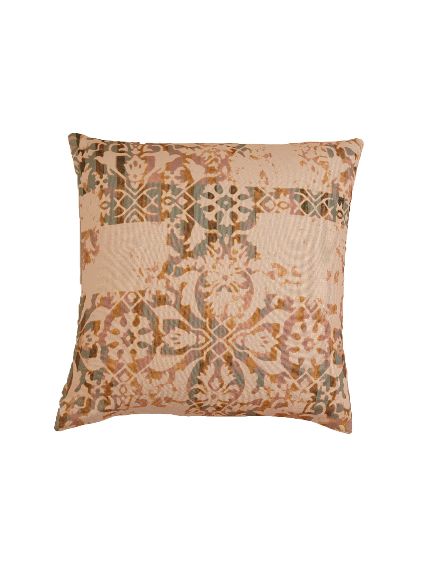 Cushion Covers Set Of 3 Polycanvas Printed Watercolor Ikat Multi- 16" X 16"