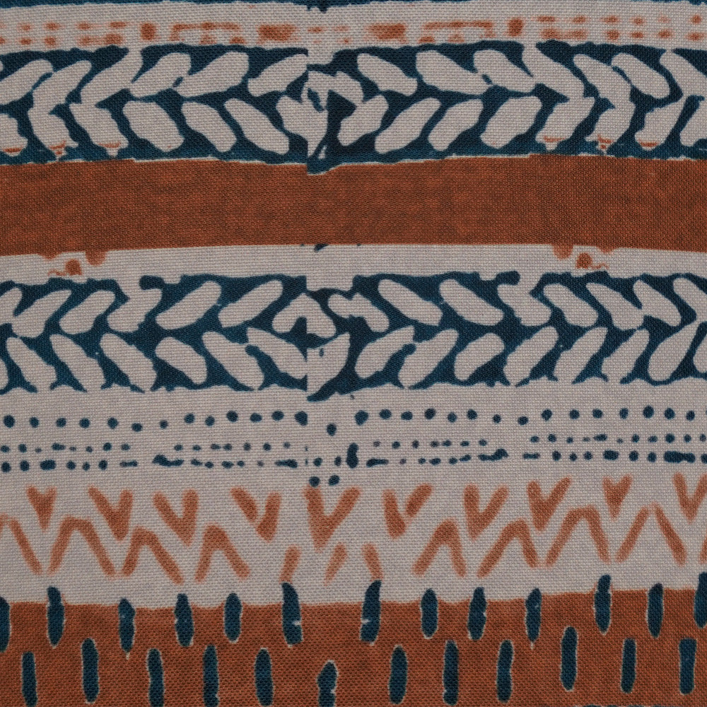 Cushion Cover Polycanvas Contemporary Indian Tribal Multi - 16" X 16"