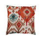 Cushion Covers Set Of 3 Polycanvas Printed Watercolor Ikat 2 Multi- 16" X 16"