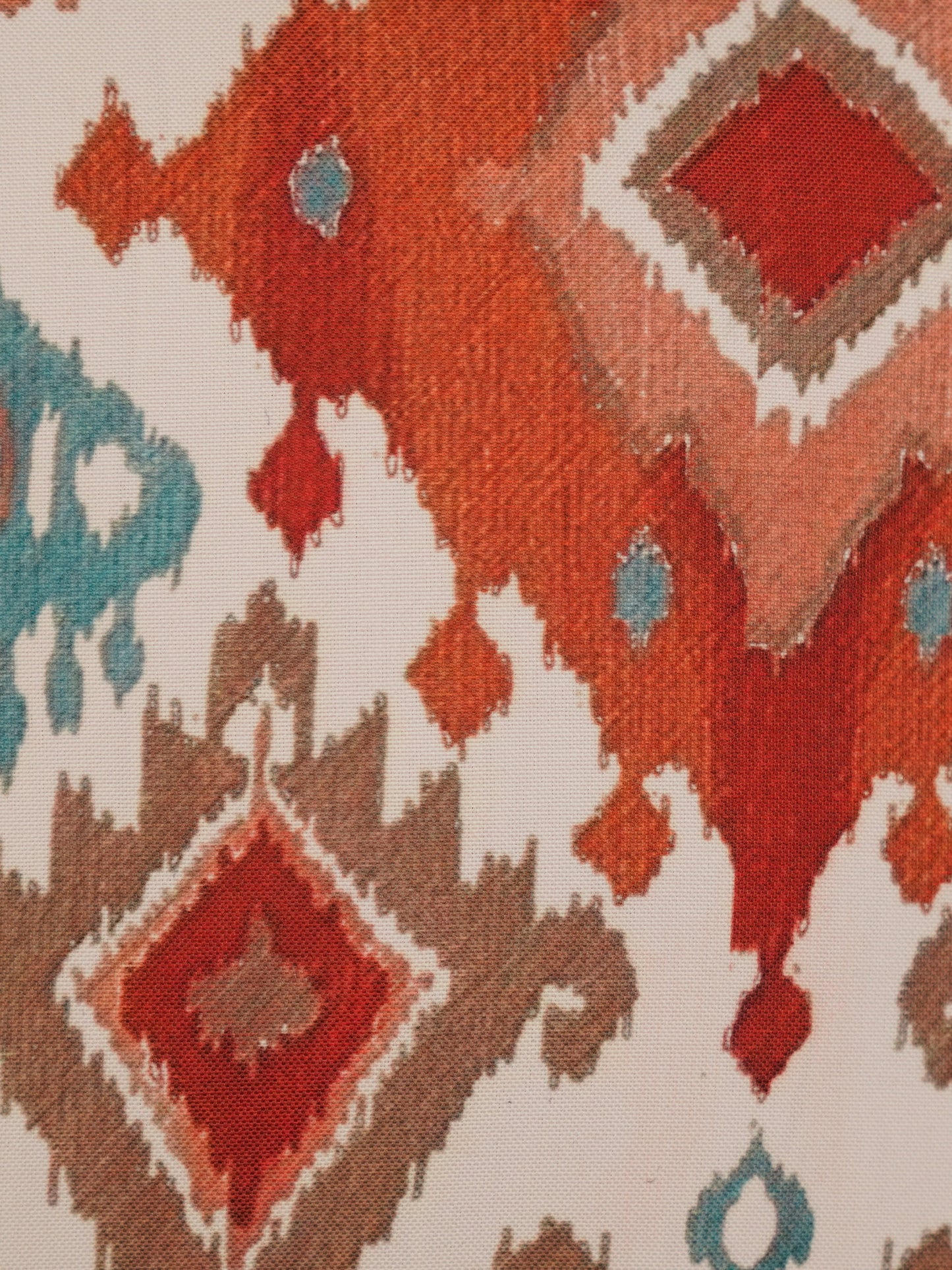 Cushion Covers Set Of 3 Polycanvas Printed Watercolor Ikat 2 Multi- 16" X 16"