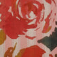 Cushion Cover Poly-Canvas Striped Floral Rose Multi | 16" X 16" Inch