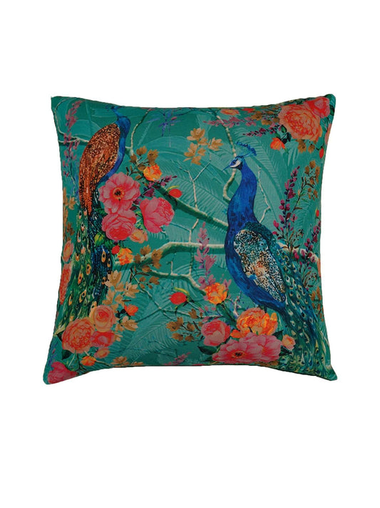 Cushion Cover Polycanvas PeacockMulti - 16" X 16"