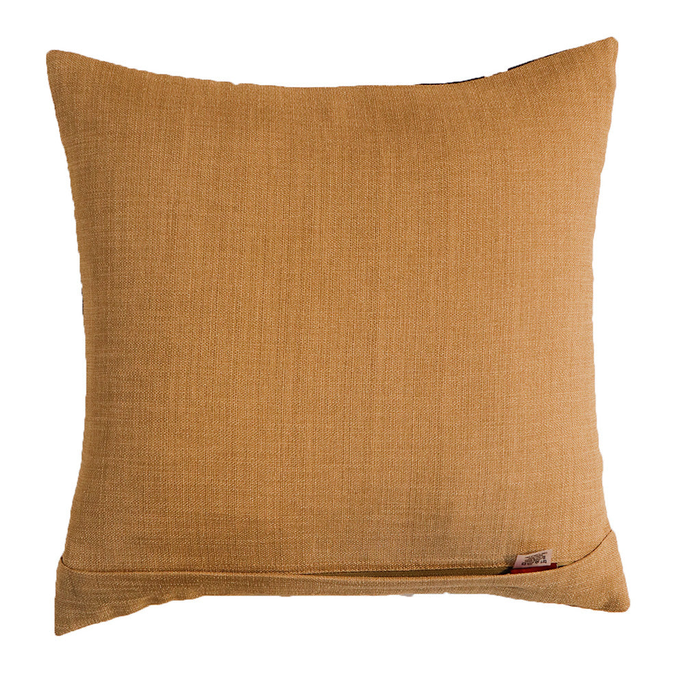 Cushion Cover Printed Poly Canvas Floral Contemporary Stripes Navy Blue  - 16"x16"