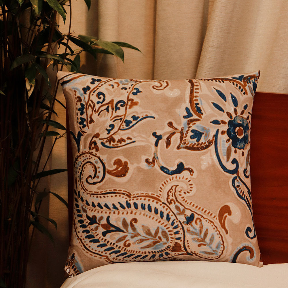 Cushion Cover Printed Poly Canvas Floral Multi - 16"x16"