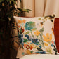 Cushion Cover Printed Poly Canvas Watercolor Florals Beige - 16"x16"