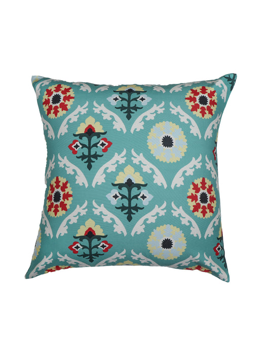 Eurosham Cushion Cover with Motif Print - Polycanvas | Light Green - 20x20in