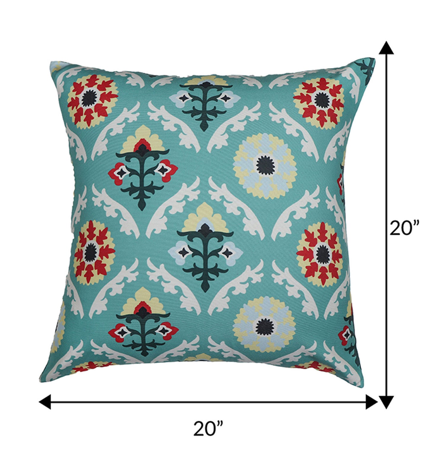 Eurosham Cushion Cover with Motif Print - Polycanvas | Light Green - 20x20in