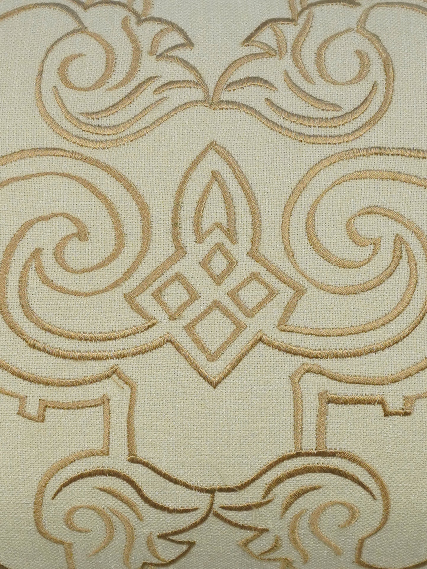 Embroidered Cushion Cover 12 Inch x 20 Inch | Off White | Cotton