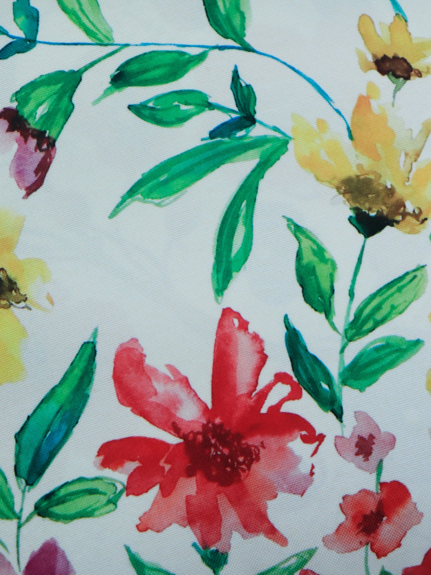 Cushion Cover Floral Design Poly-Canvas | Solid Colors Digital print | 16"X16" Inch