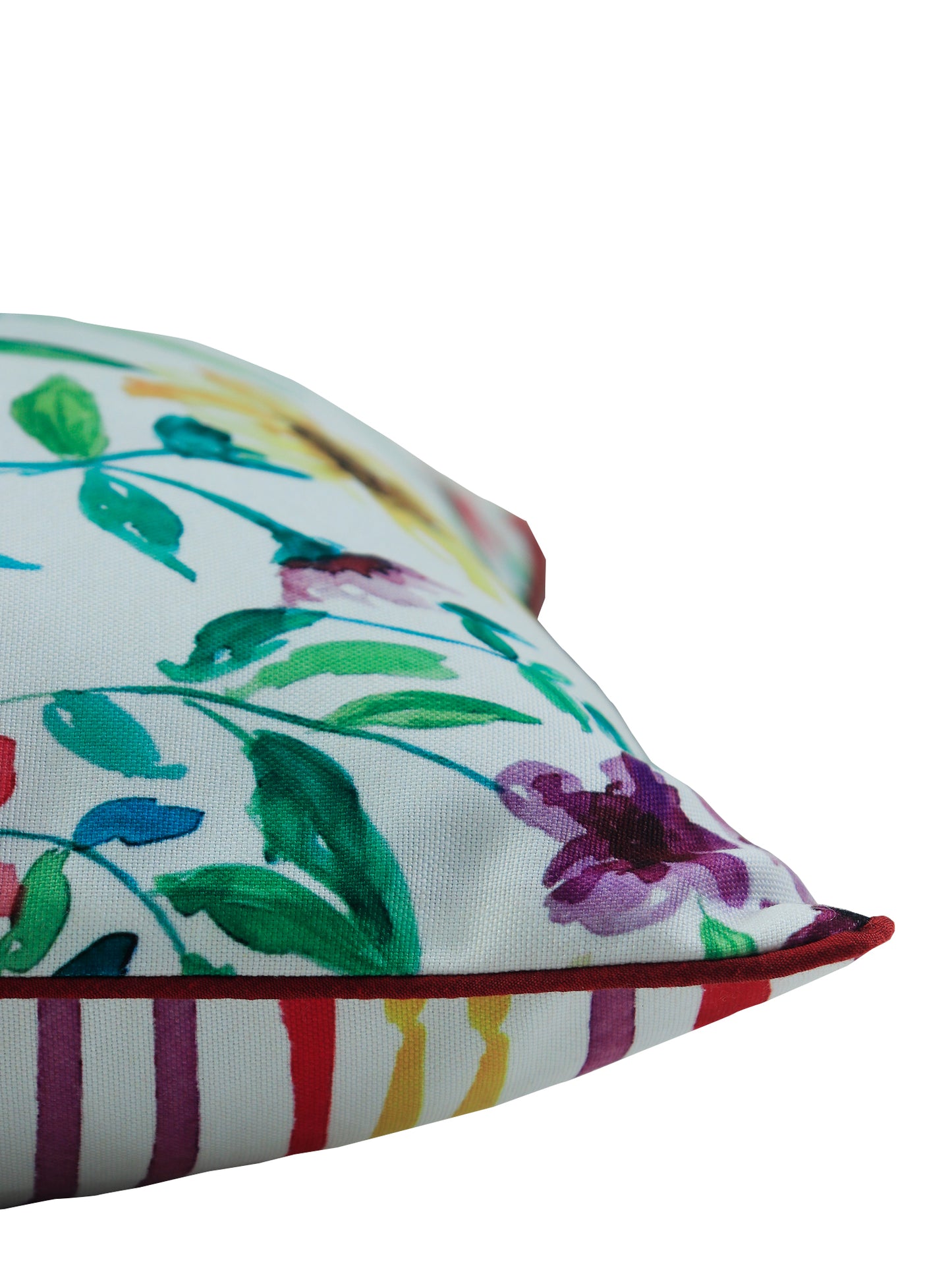 Cushion Cover Floral Design Poly-Canvas | Solid Colors Digital print | 16"X16" Inch