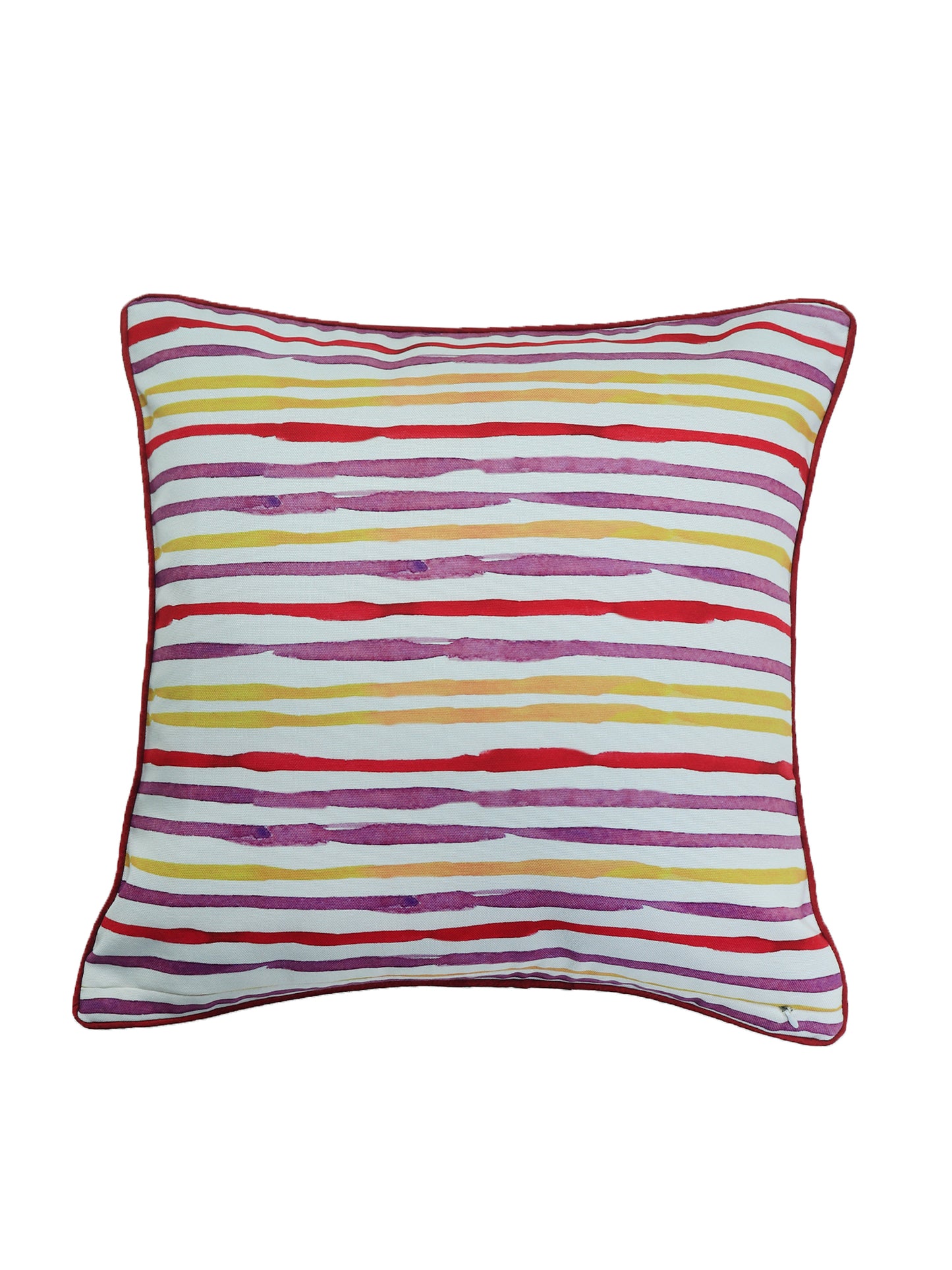 Cushion Cover Floral Design Poly-Canvas | Solid Colors Digital print | 16"X16" Inch