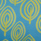 Cushion Cover Poly Canvas Digital print With Frayed Edges Blue Yellow - 12"X22"