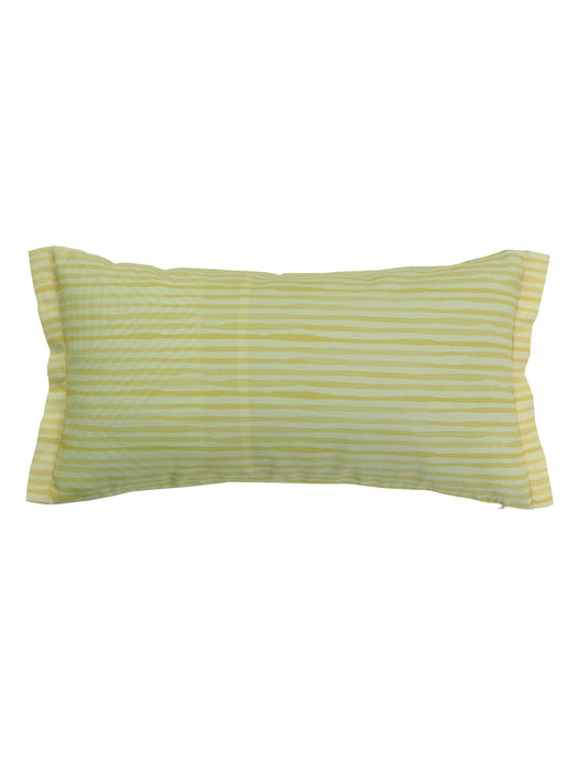 Cushion Cover Poly Canvas Digital print With Frayed Edges Blue Yellow - 12"X22"