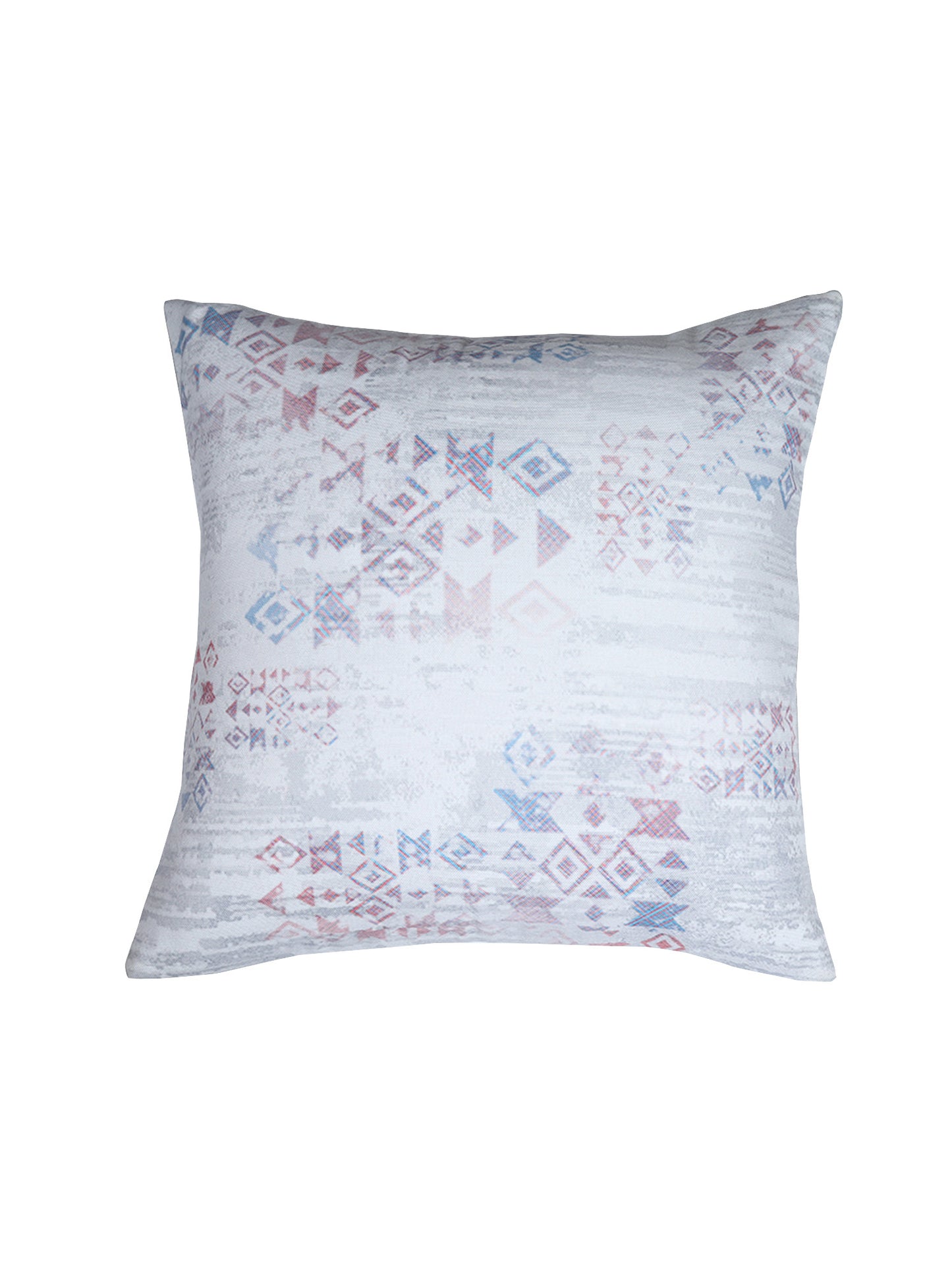Cushion Cover with Contemporary Abstract Art Print - Light Blue Polycanvas 16x16in | Modern Home Decor Accent