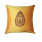 Cushion Cover for Sofa, Bed Polyester  Motif Embroidery | Yellow - 16x16in(40x40cm) (Pack of 1)