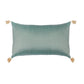 ZEBA World Rectangular Cushion Cover for Sofa - Lumbar Cushion | Tassels  - Polyester | Green - 12x22in(30x55cm) (Pack of 1)
