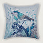 Embroidered Printed Cushion Cover 12 Inch x 12 Inch | Blue