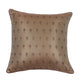 ZEBA World Square Cushion Cover for Sofa, Bed | Banarasi Brocade Silk - Floral Weave with Cord Piping| Brown - 16x16in(40x40cm) (Pack of 1)