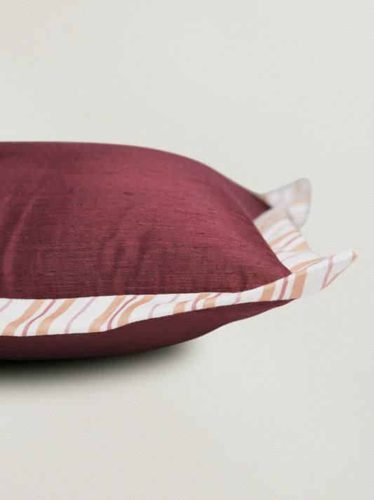 Flange Cushion Cover | Deep Red | 16 Inch x 16 Inch