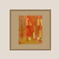 Abstract Rust Embroidered Wall Art | 16 inch x 16 inch