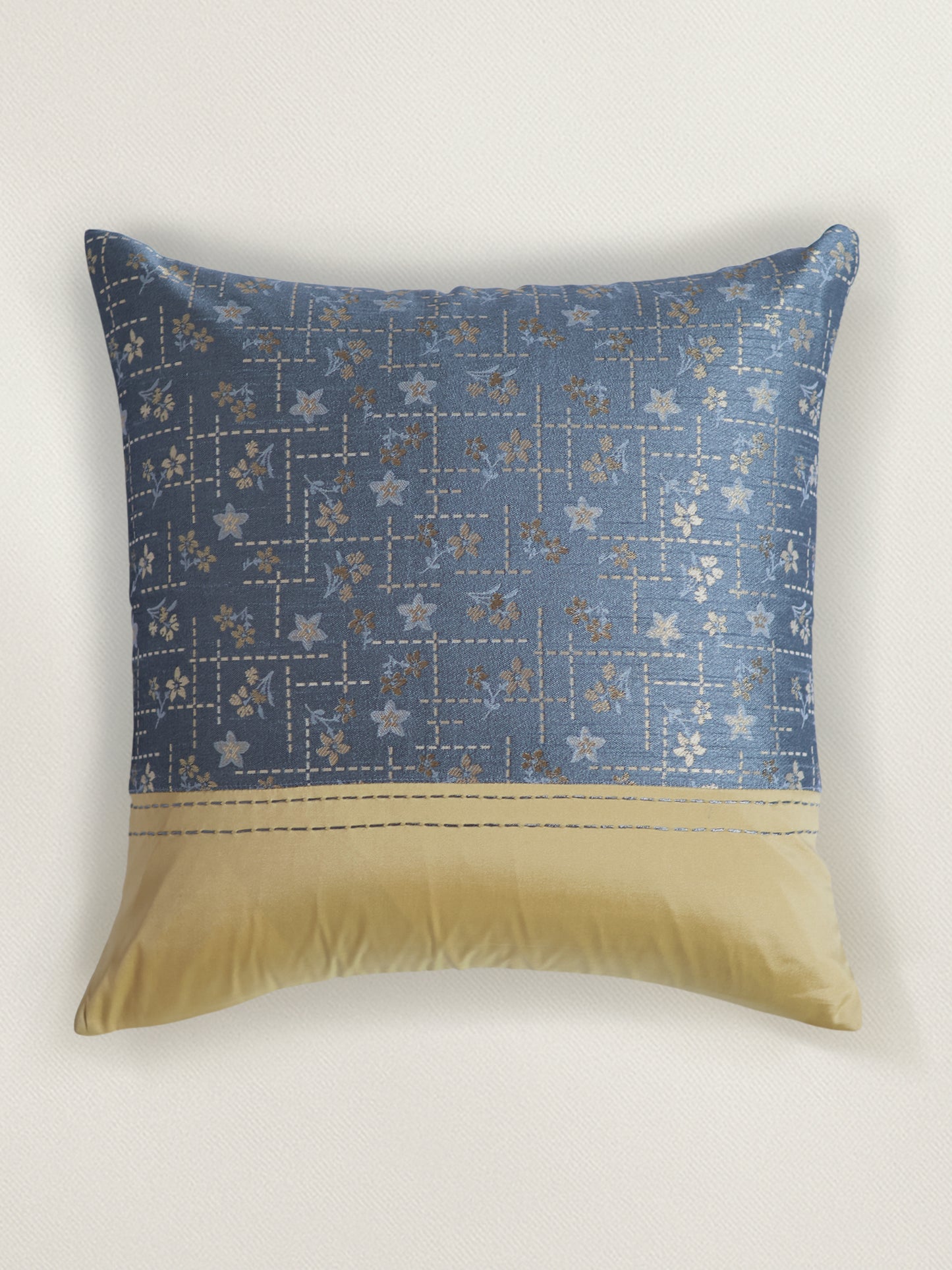 Patchwork Cushion Cover 16 Inch x 16 Inch | Blue