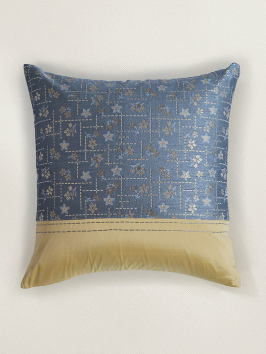 Patchwork Cushion Cover 16 Inch x 16 Inch | Blue