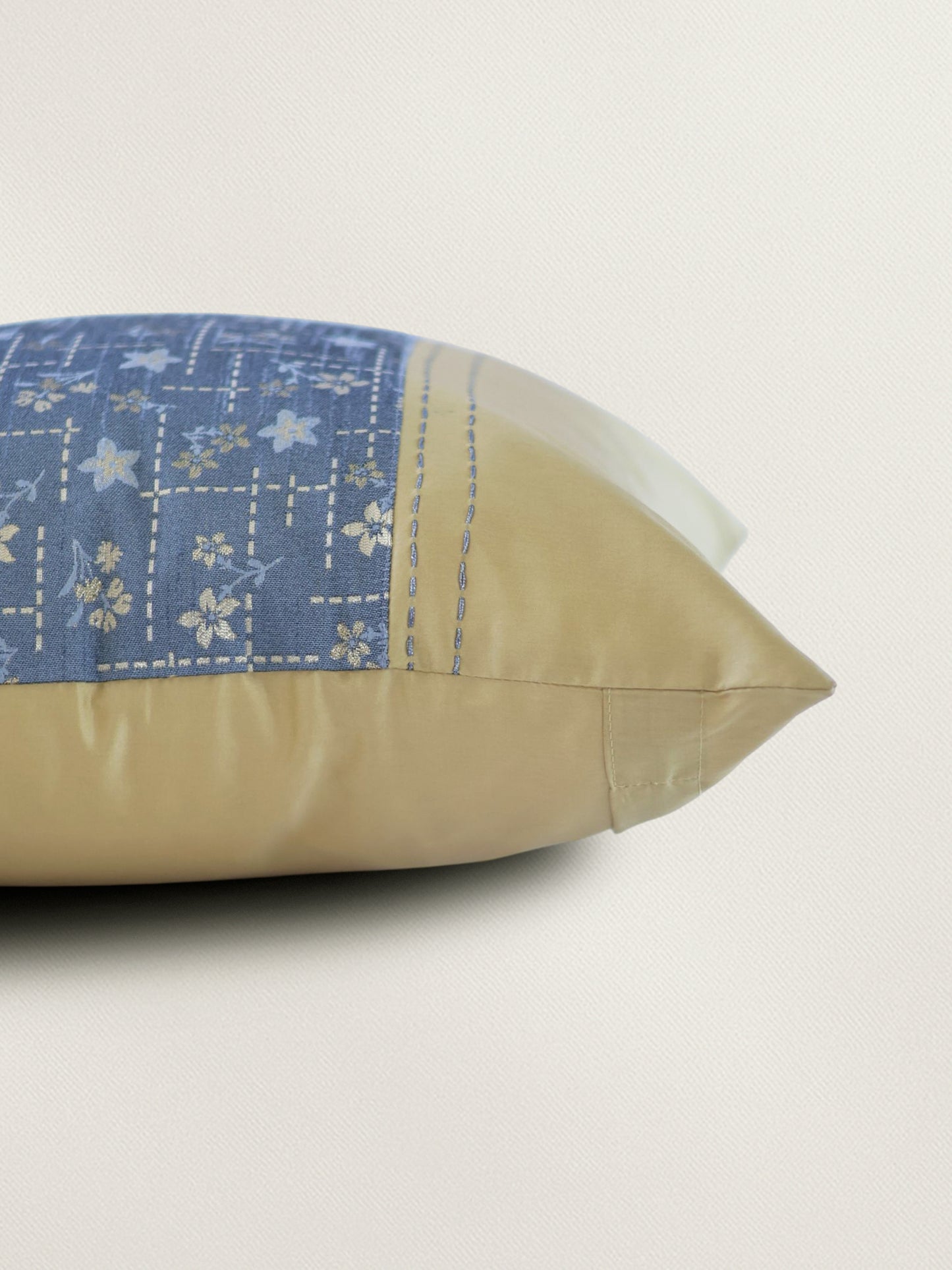 Patchwork Cushion Cover 16 Inch x 16 Inch | Blue