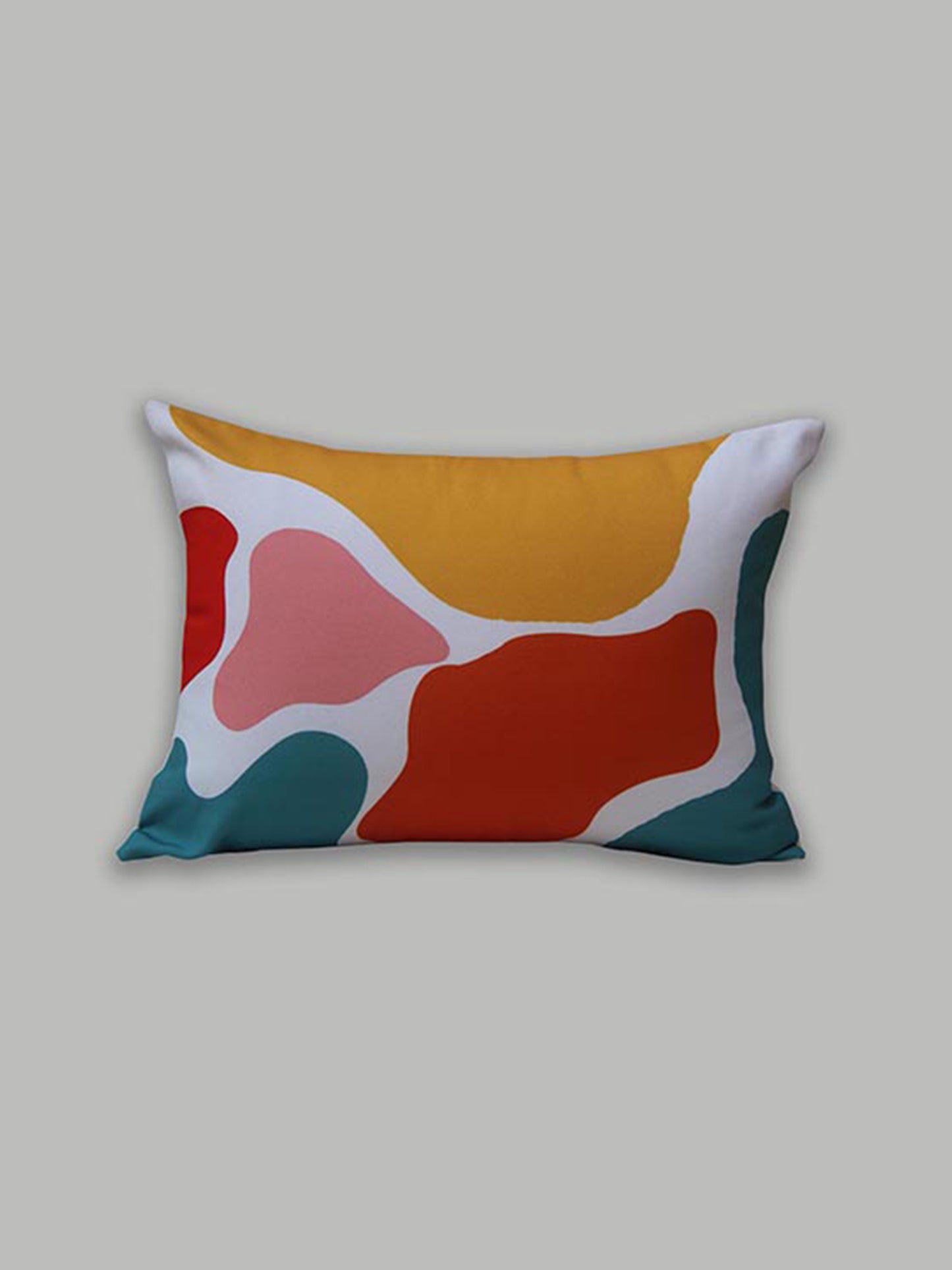 Abstract Pattern Printed | Polyester Cushion Cover | 14 Inch x 19 Inch | Multicolor