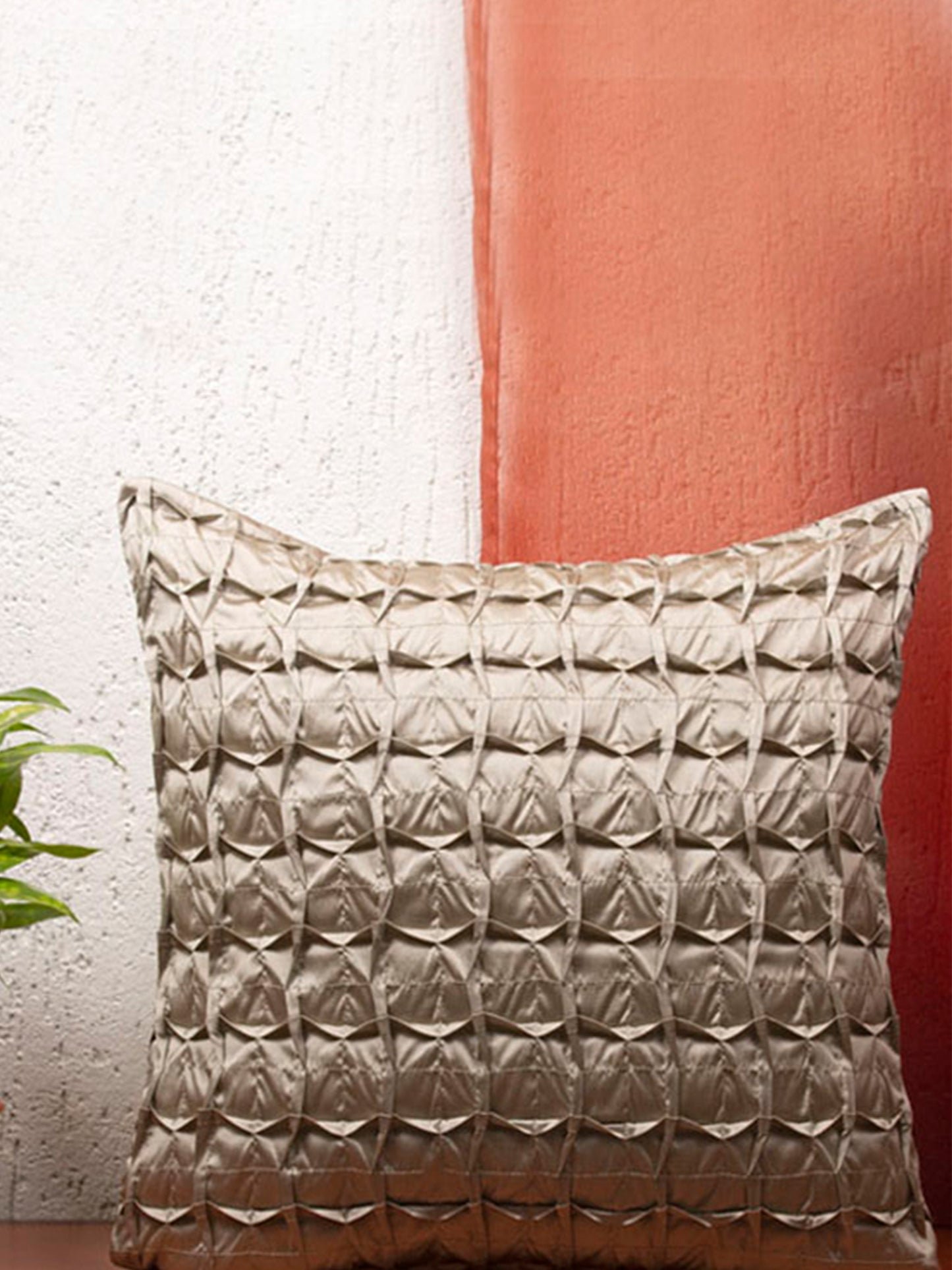 Cushion Cover Set of 3 100% Polyester Box And Printed Multi - 16" x 16"