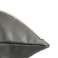 Zeba Leather Cushion Cover - Grey ,Patchwork 16x16''