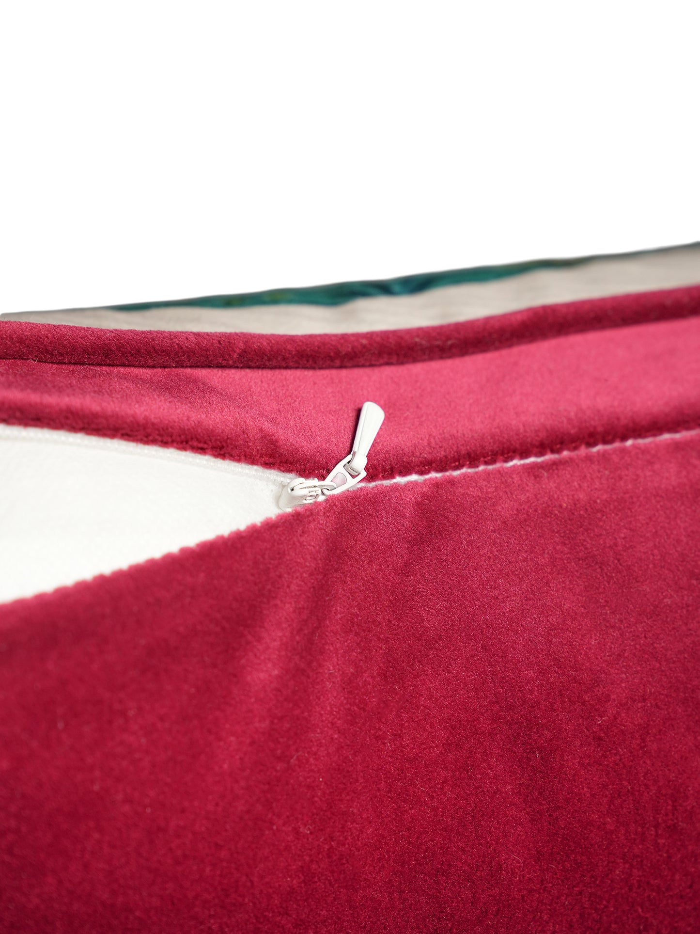 Hand Embroidered Pichwai Cushion Cover with Digital Print | Embellished Velvet 12x22 Inches