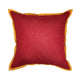 Linen Cushion Cover – Red, Flat Piping 16x16 inch Set of 1