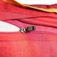 Linen Cushion Cover – Red, Flat Piping 16x16 inch Set of 1