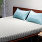 Bed Cover With 2 Pilllow Sham Self Textured Polyster Blend Green And Blue (90" X 108" ; Pillow - 17" X 27")