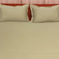 Bed Sheet King Size Aari Embroidery Cotton Green - 108" x 108", 17" x 27"