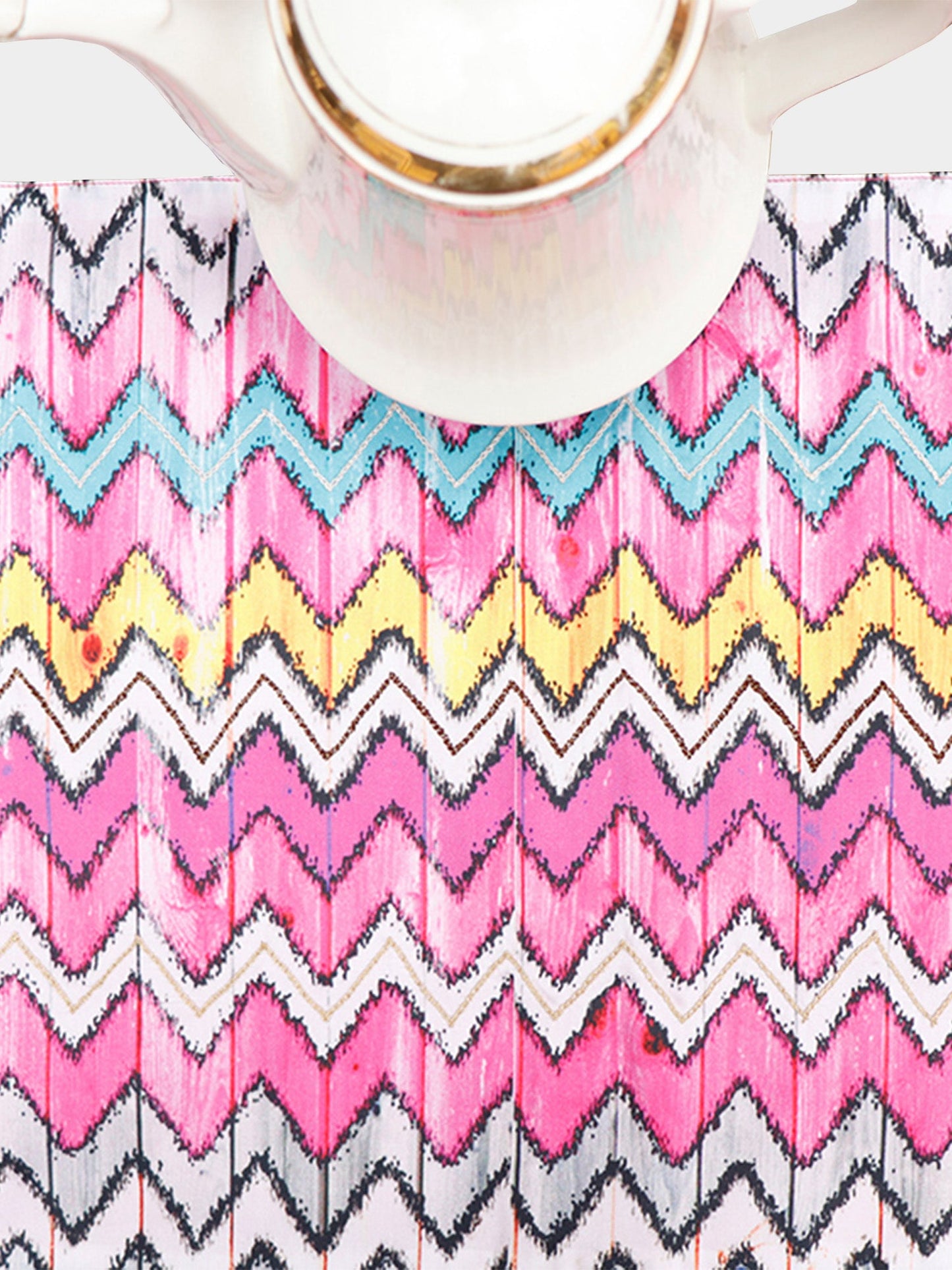 Table Runner 100% polyester  Chevron  Multi - 12" X 84"