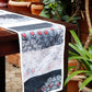 Table Runner Poly Canvas Fushion Ethnic And Modern Print  Multi - 12" X 84"