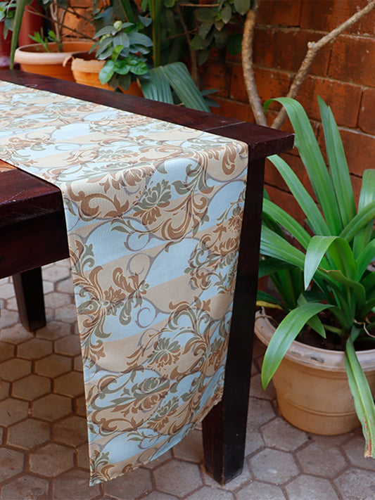 Table Runner Poly Canvas Floral Print Multi - 12" X 84"